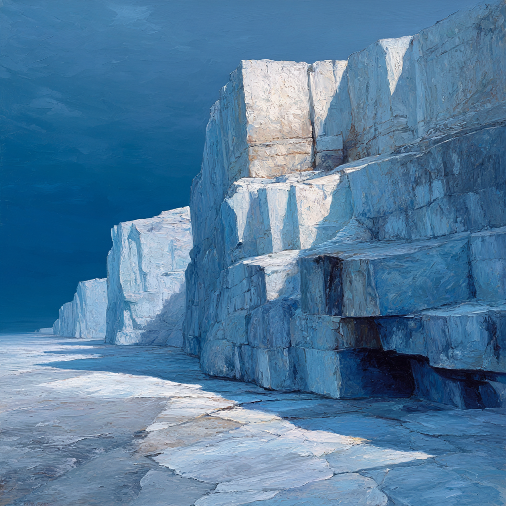 Michelangelo Inspired Twilight Glacier paint by number