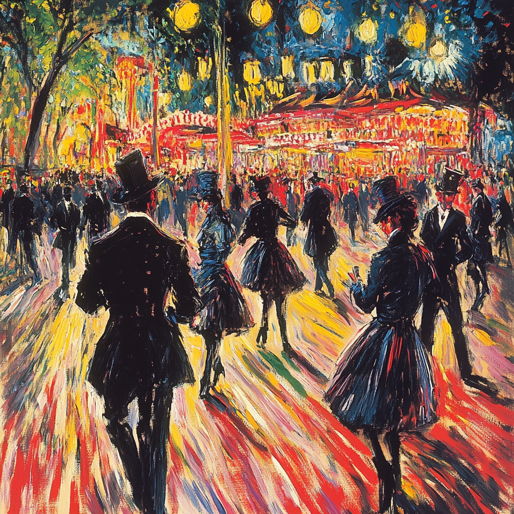 Henri Toulouse-Lautrec Inspired Carnival Night paint by number