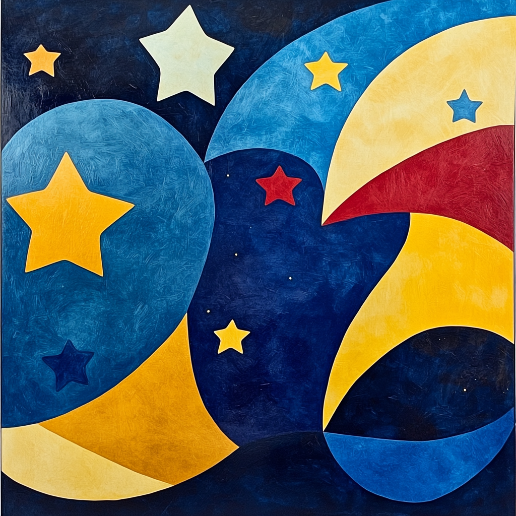 Joan Miró Inspired Chasing Stars Paint By Numbers Art