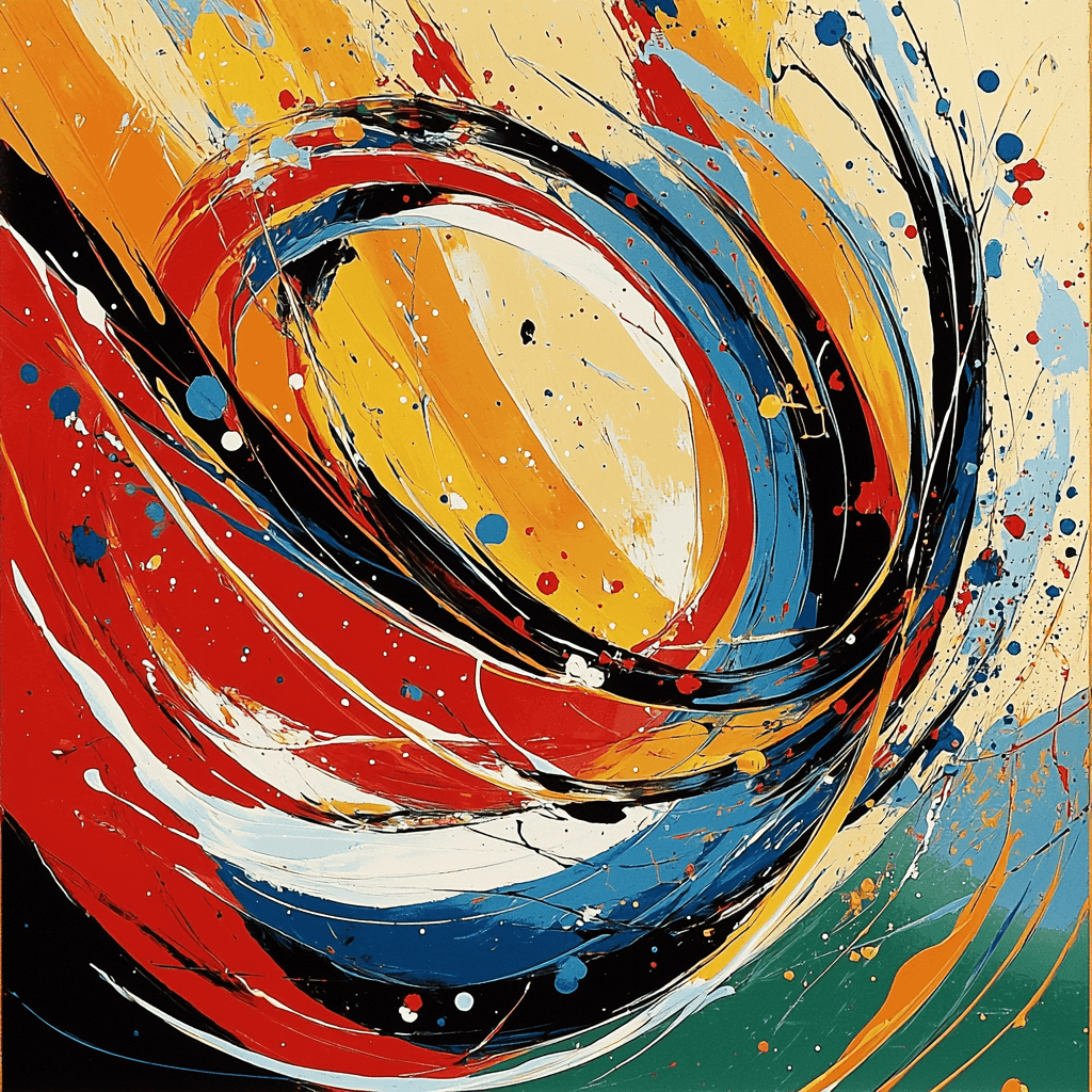 Jackson Pollock Inspired The Dance Of Colors Paint By Numbers Art