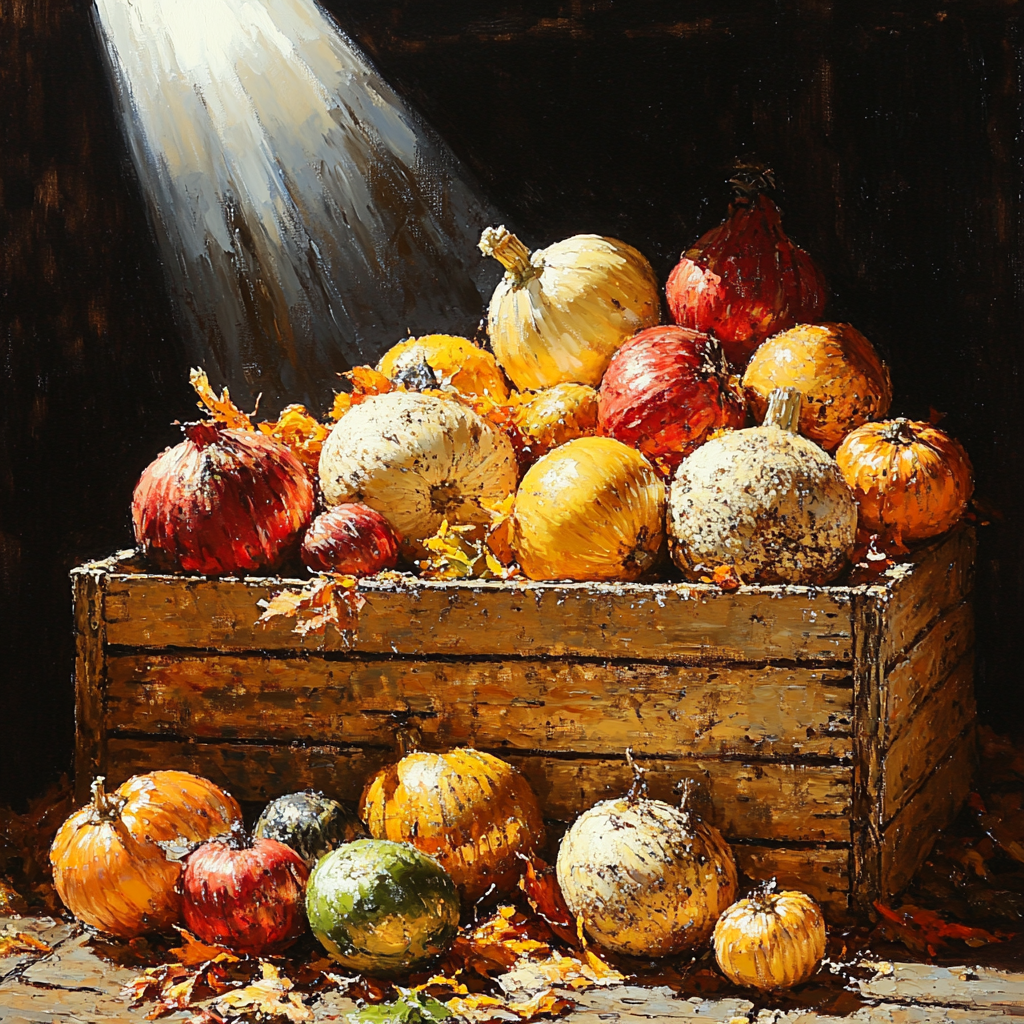 Caravaggio Inspired Nocturne Of Autumn Vegetables Painting by numbers kit