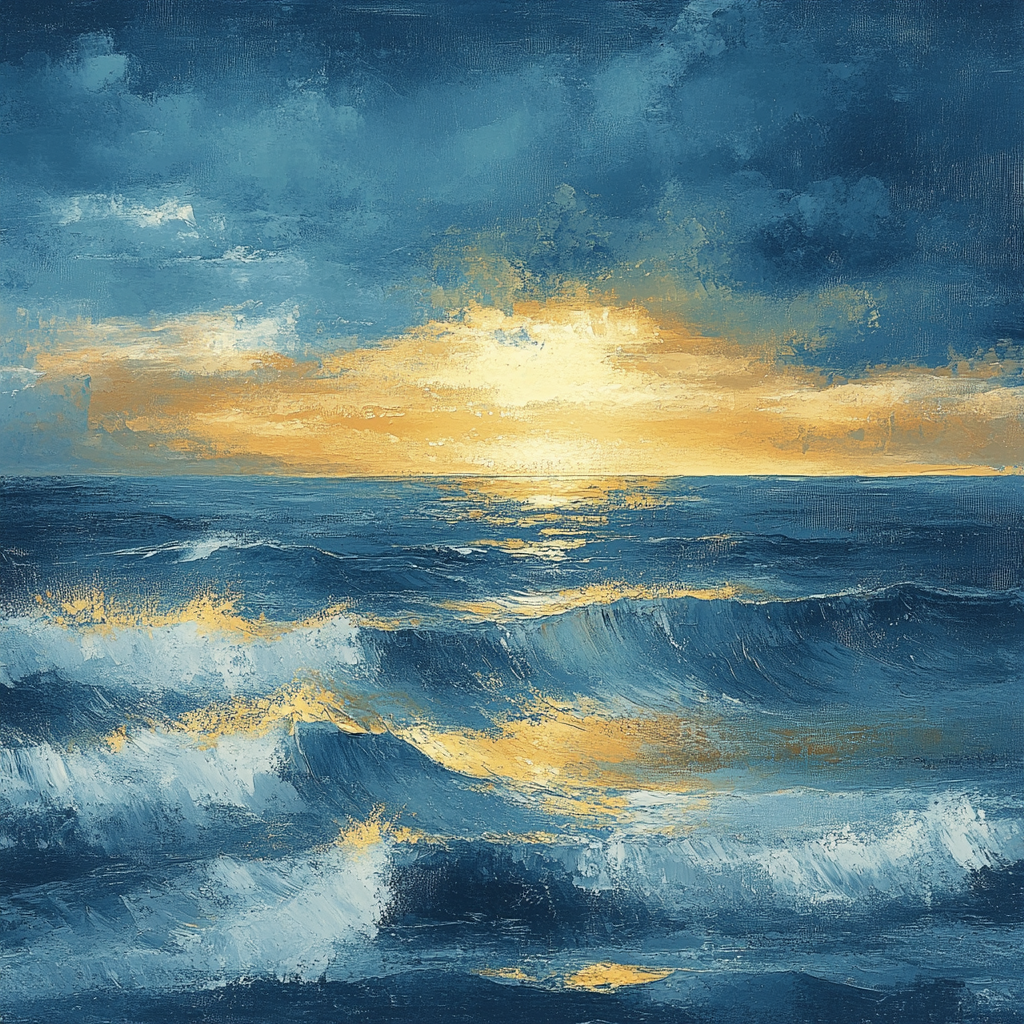 J.M.W. Turner Inspired Stormy Sea Numbered painting kits