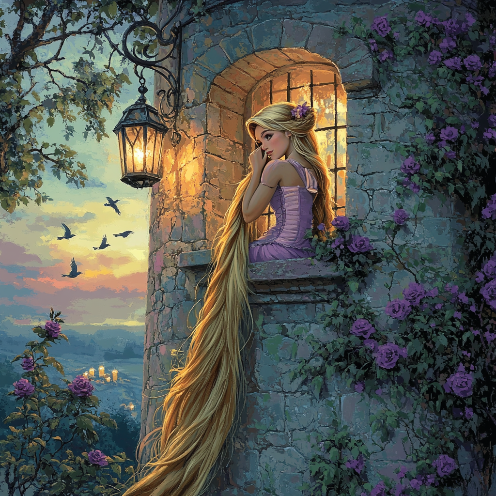 Rapunzel Tower Window DIY paint by numbers