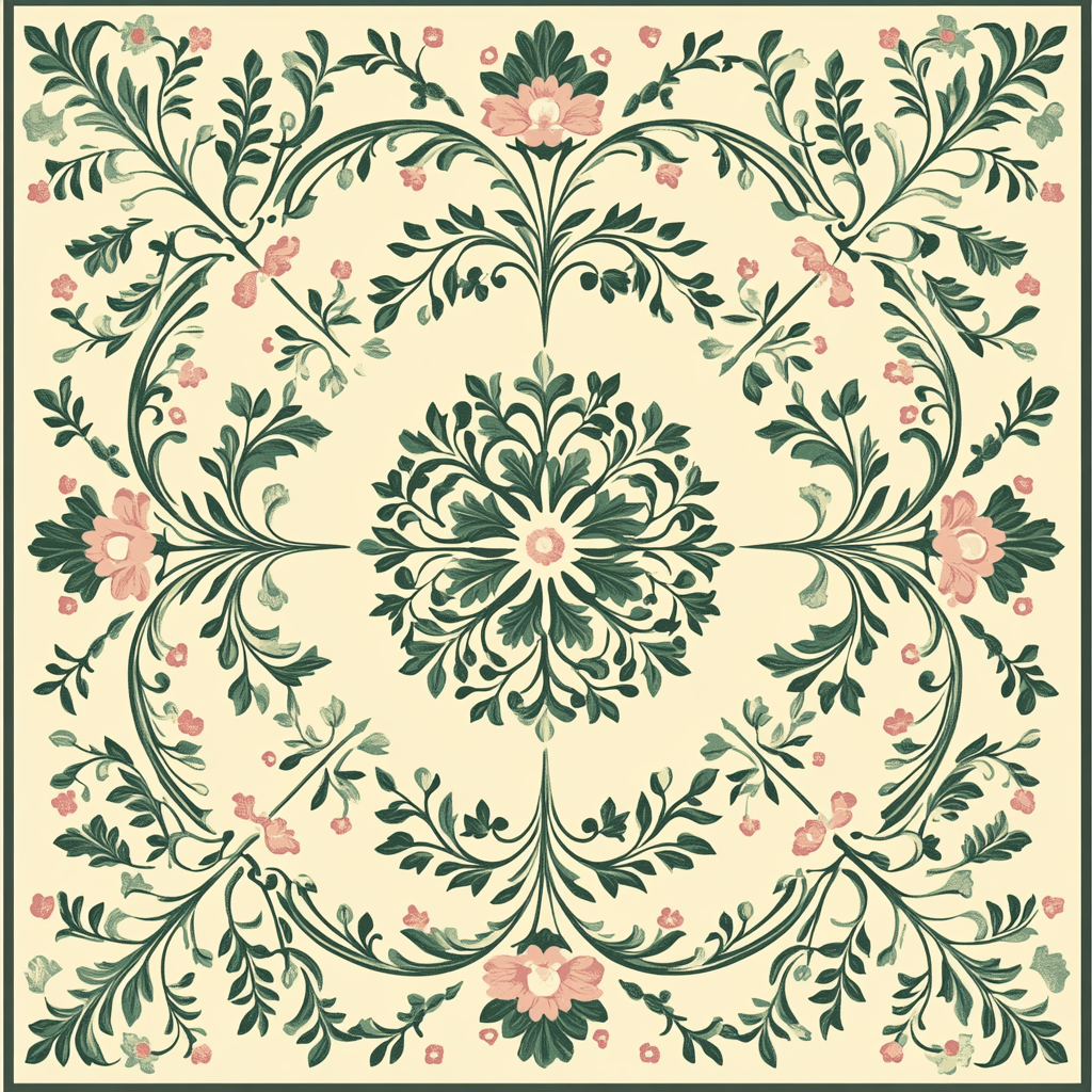 Alphonse Mucha Inspired Verdant Mandolin Vines Paint by numbers kits