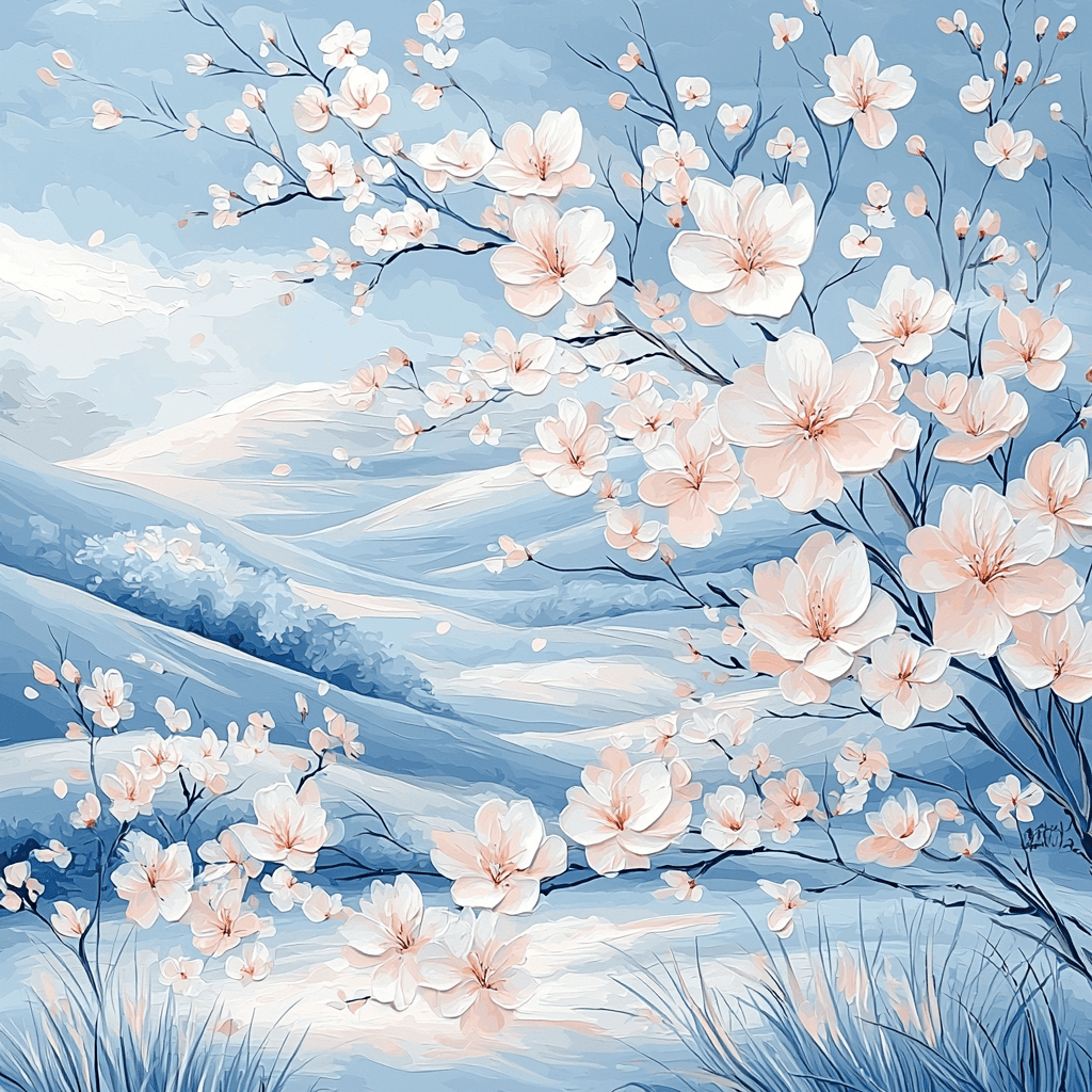 Katsushika Hokusai Inspired Under The Cherry Blossoms Paint By Numbers Kits