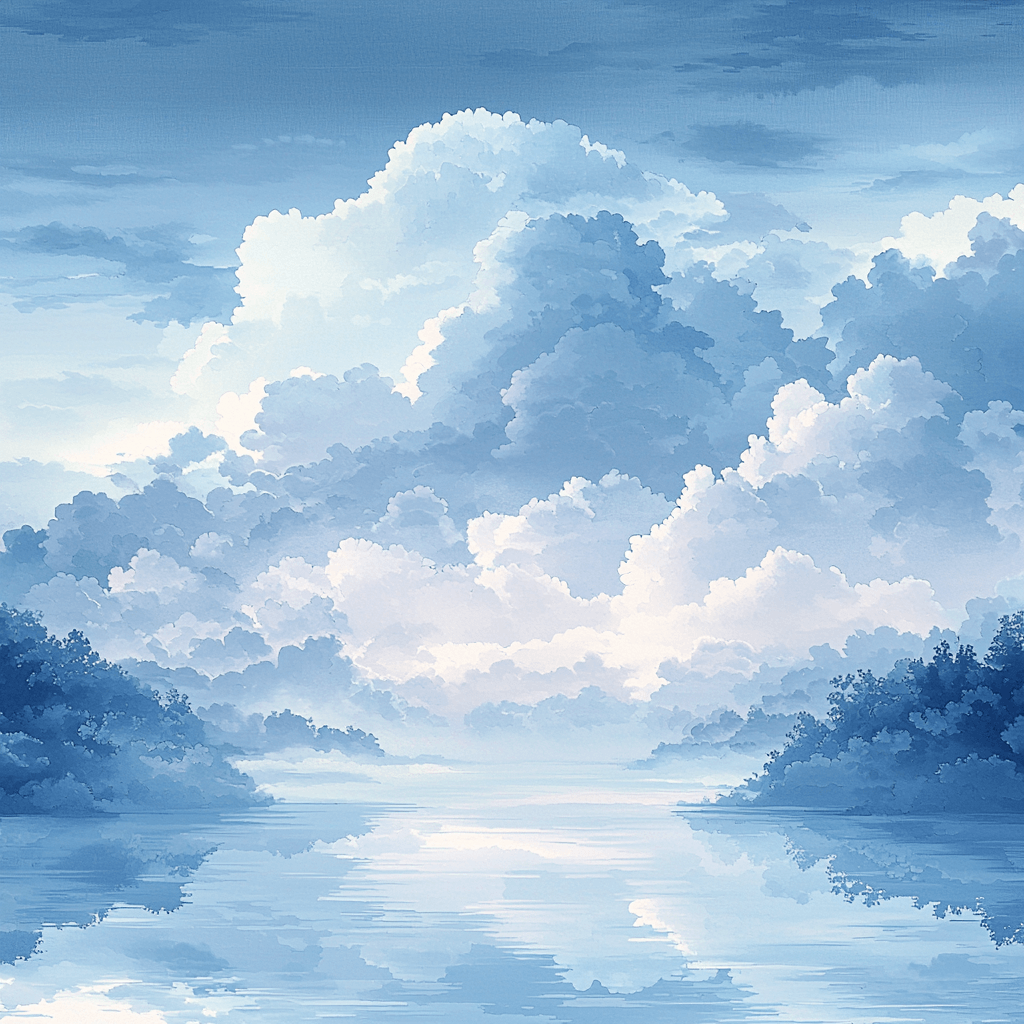 Hiroshige Inspired Celestial Clouds Paint By Numbers Art