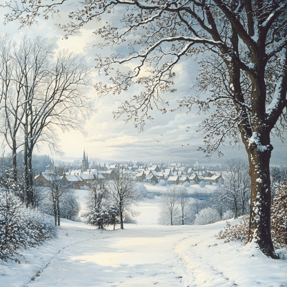 Pieter Bruegel The Elder Inspired Winters Silent Symphony Numbered Painting Kits