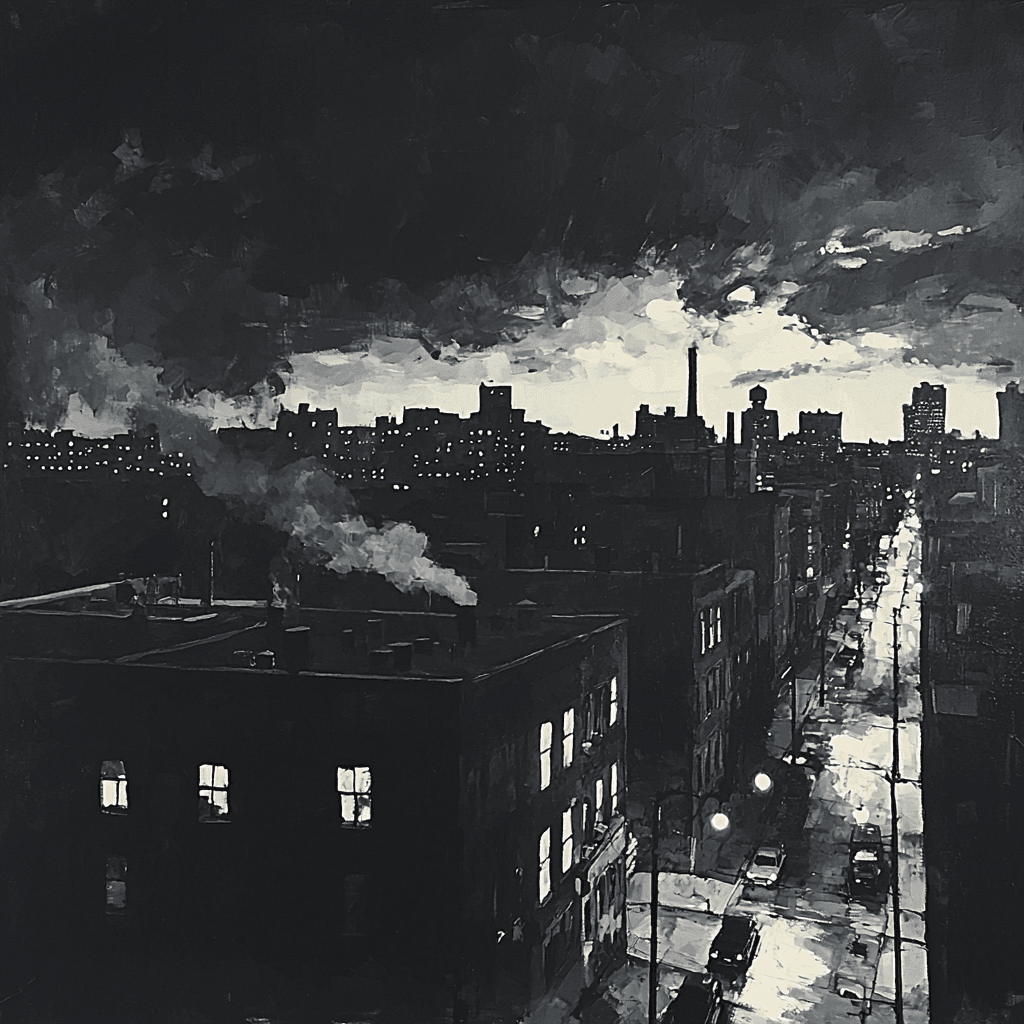 Edward Hopper Inspired City Noir Paint By Color