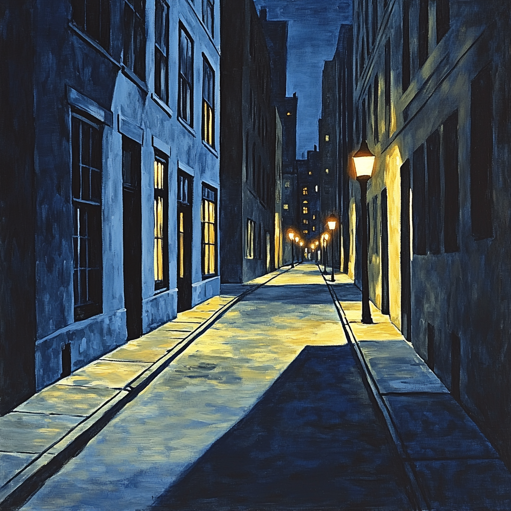 Edward Hopper Inspired City Night paint by number