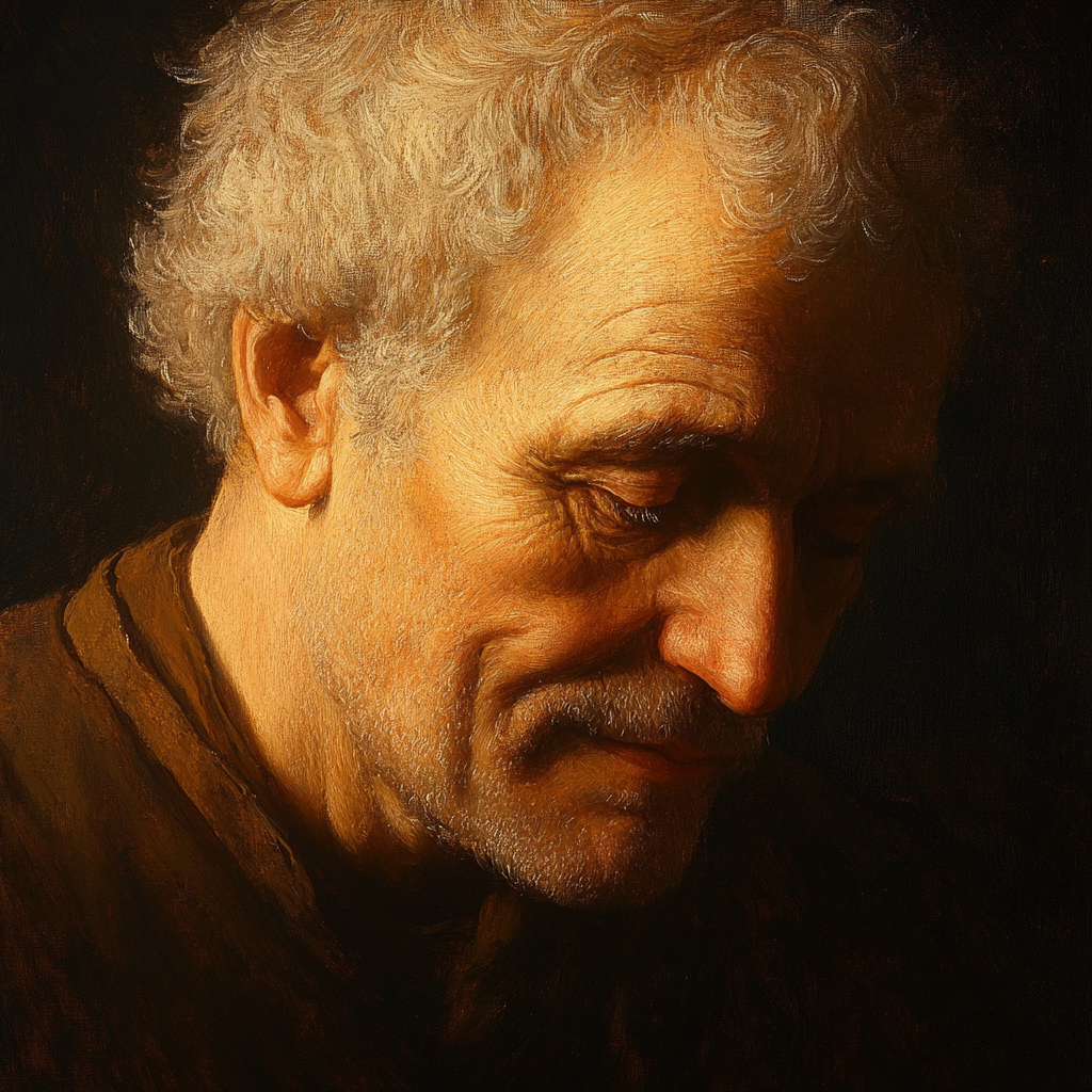 Rembrandt Inspired Intimate Portrait Of A Scholar Paint by numbers art