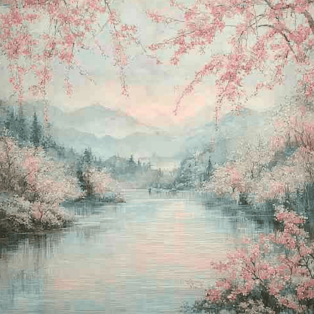 Hiroshige Inspired Springtime Whispers DIY Paint By Numbers