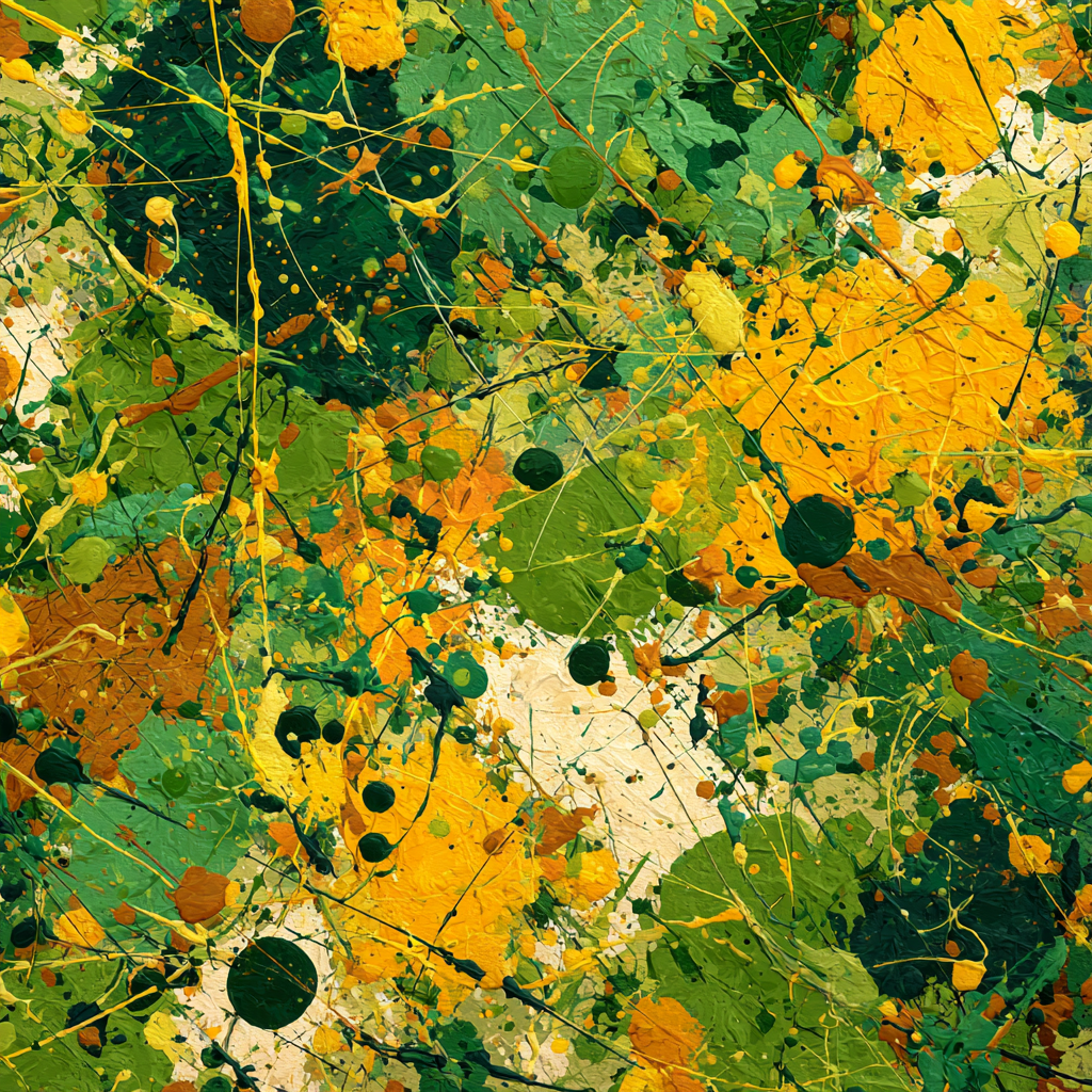 Jackson Pollock Inspired Energetic Jungle painting number kit