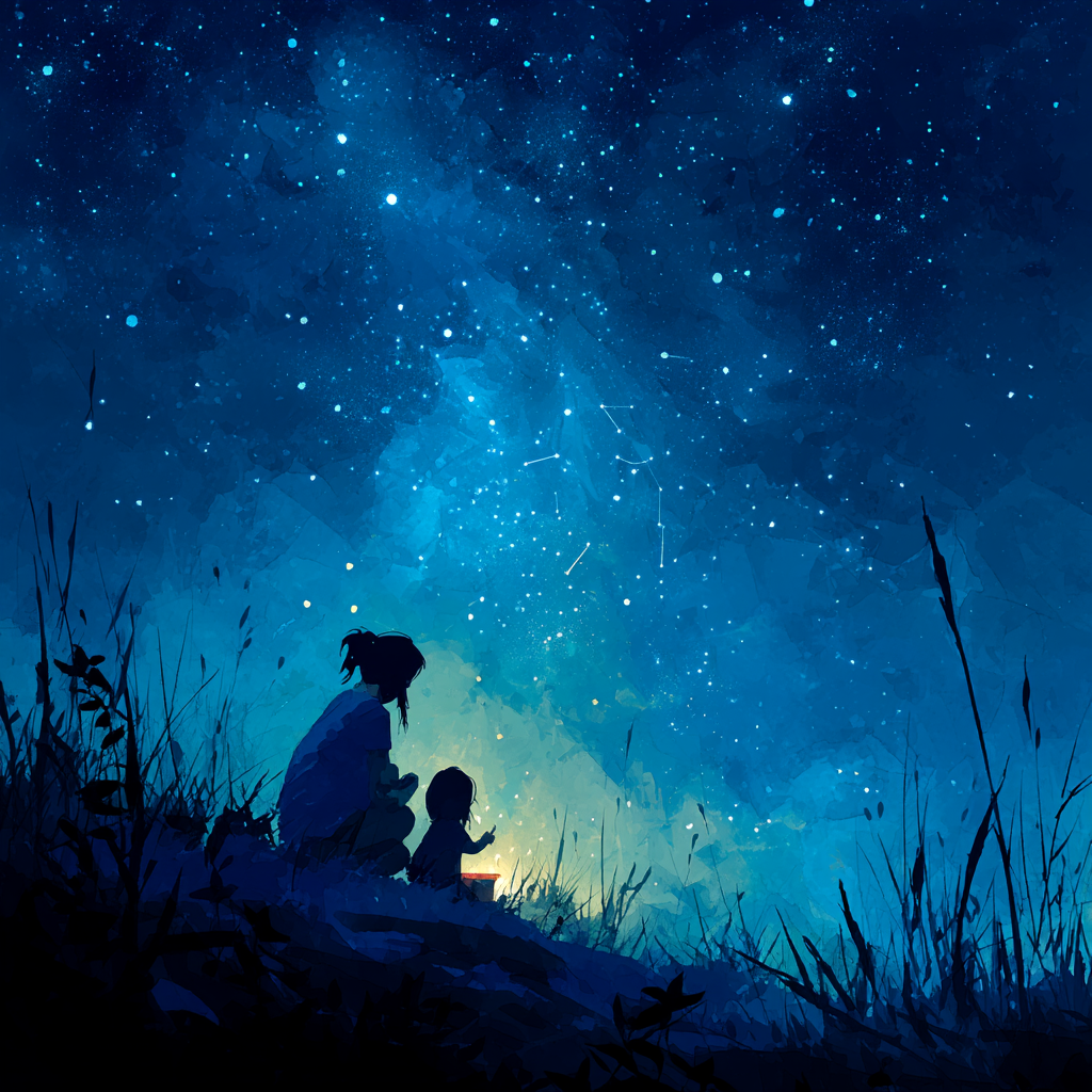 Guided By Motherly Stars Number Painting