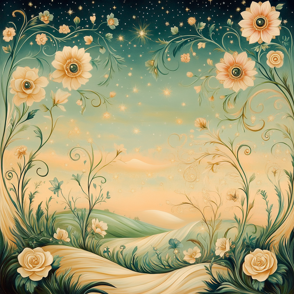 Alphonse Mucha Inspired Celestial Garden DIY paint by numbers