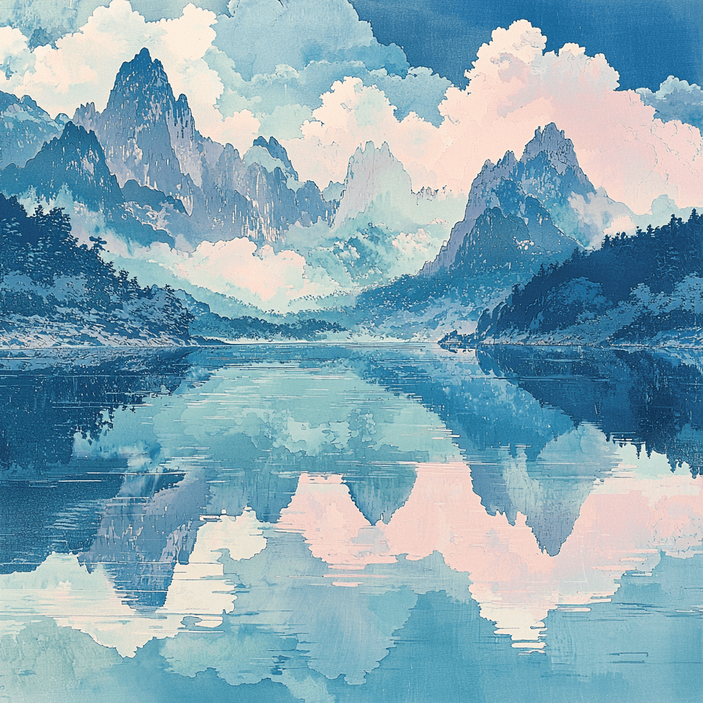 Hiroshige Inspired Mountain Harmony Paint By Numbers Art