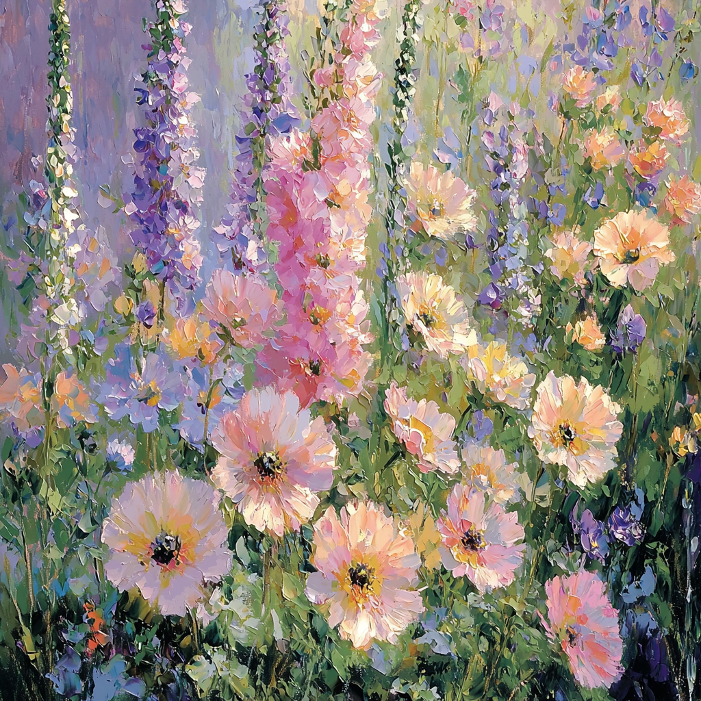 Pierre-Auguste Renoir Inspired Pastel Petals Numbered Painting Kits
