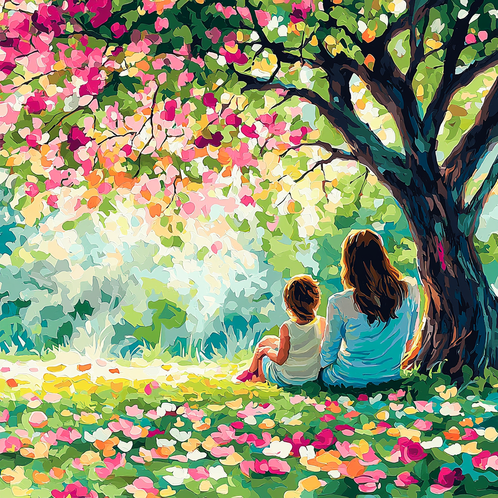Under The Flowering Tree Painting Number Kit