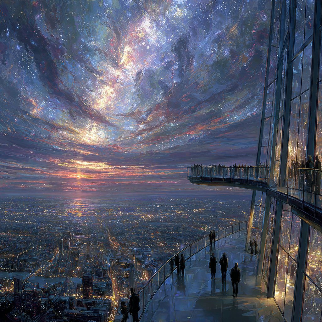 Umeda Sky Building Floating Garden Osaka Japan paint by numbers