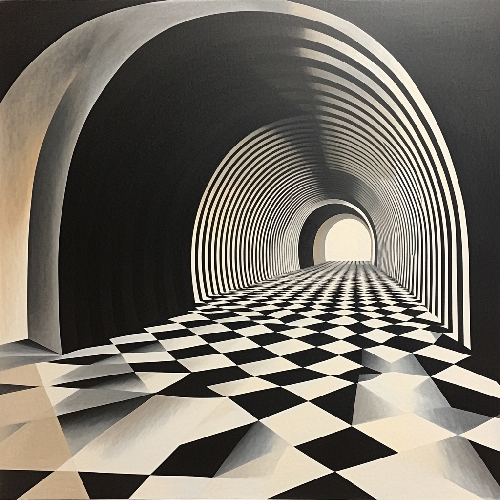 M.C. Escher Inspired Infinite Geometry Numbered Painting Kits