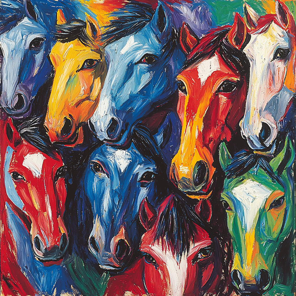 Franz Marc Inspired Expressionist Animal Kingdom Paint By Numbers Art