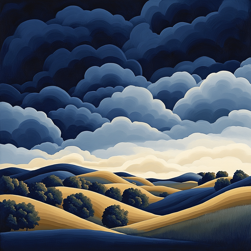 J. E. H. MacDonald Inspired Decorative Sky Over Rolling Valleys Painting by numbers kit