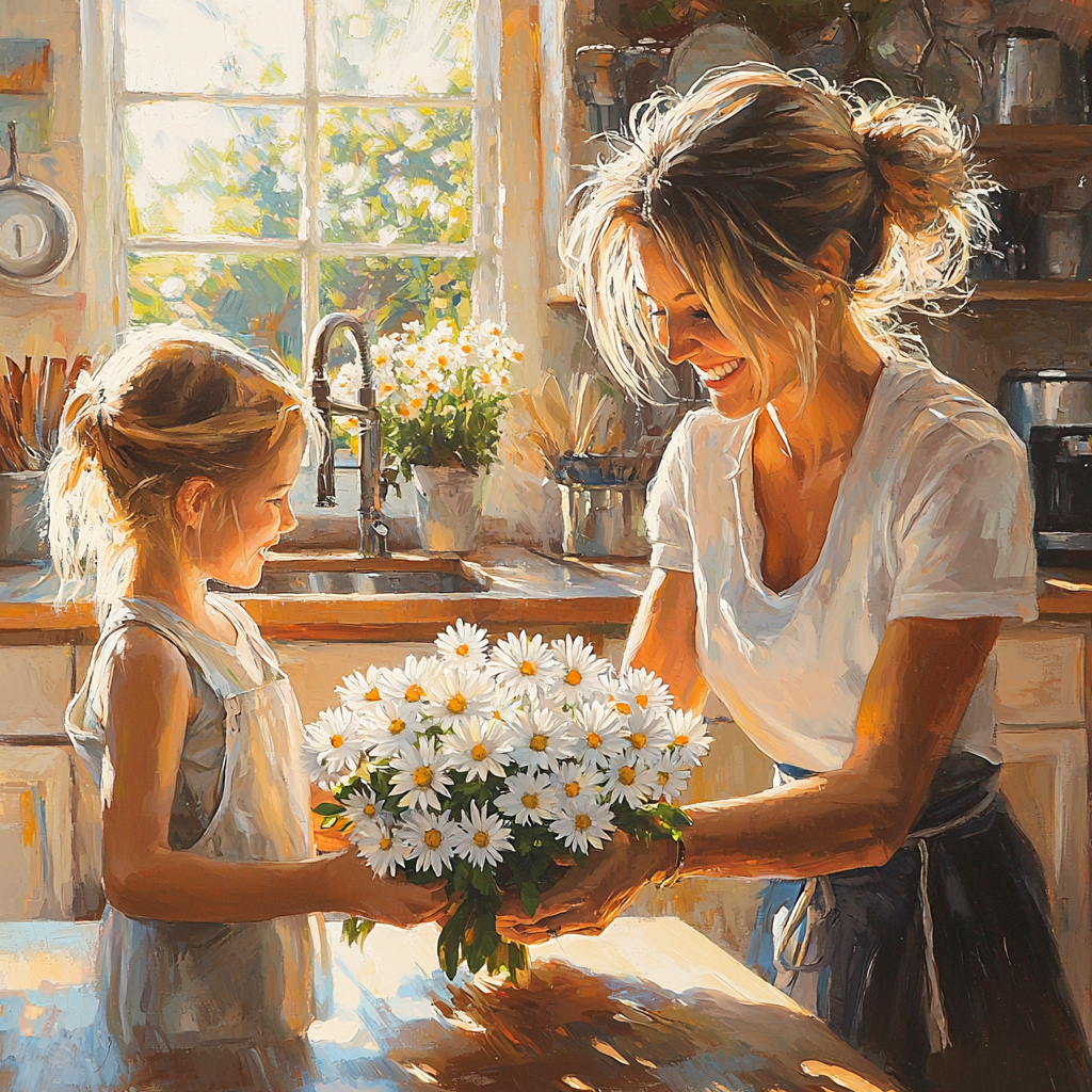 A Mother's Radiant Smile Painting Number Kit