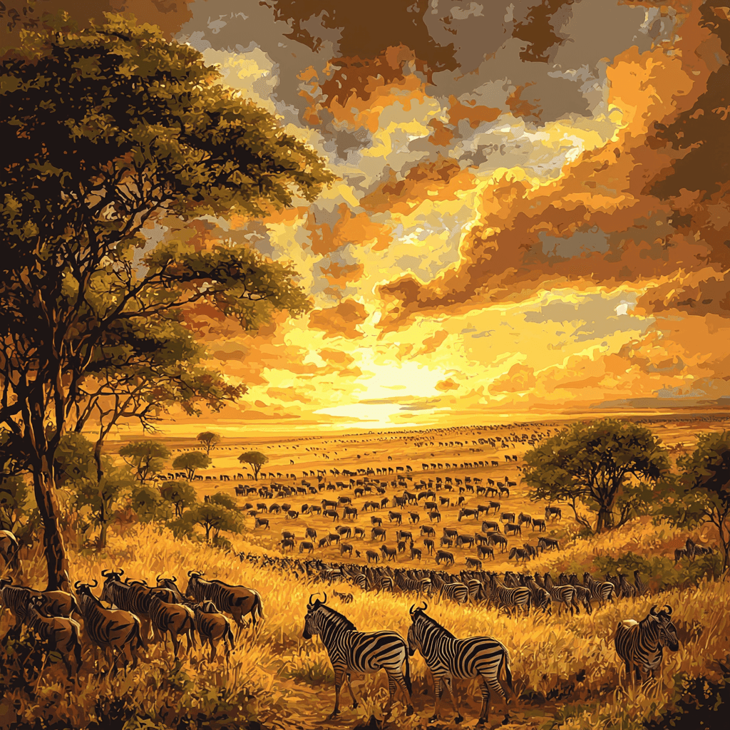 Masai Mara National Reserve Paint By Color