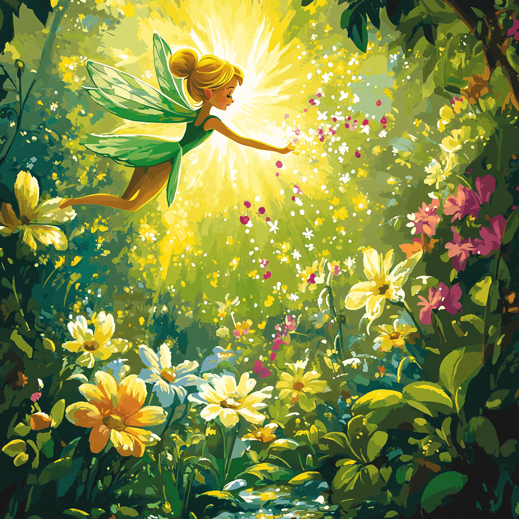Tinker Bell And Fairy Garden Play Number painting