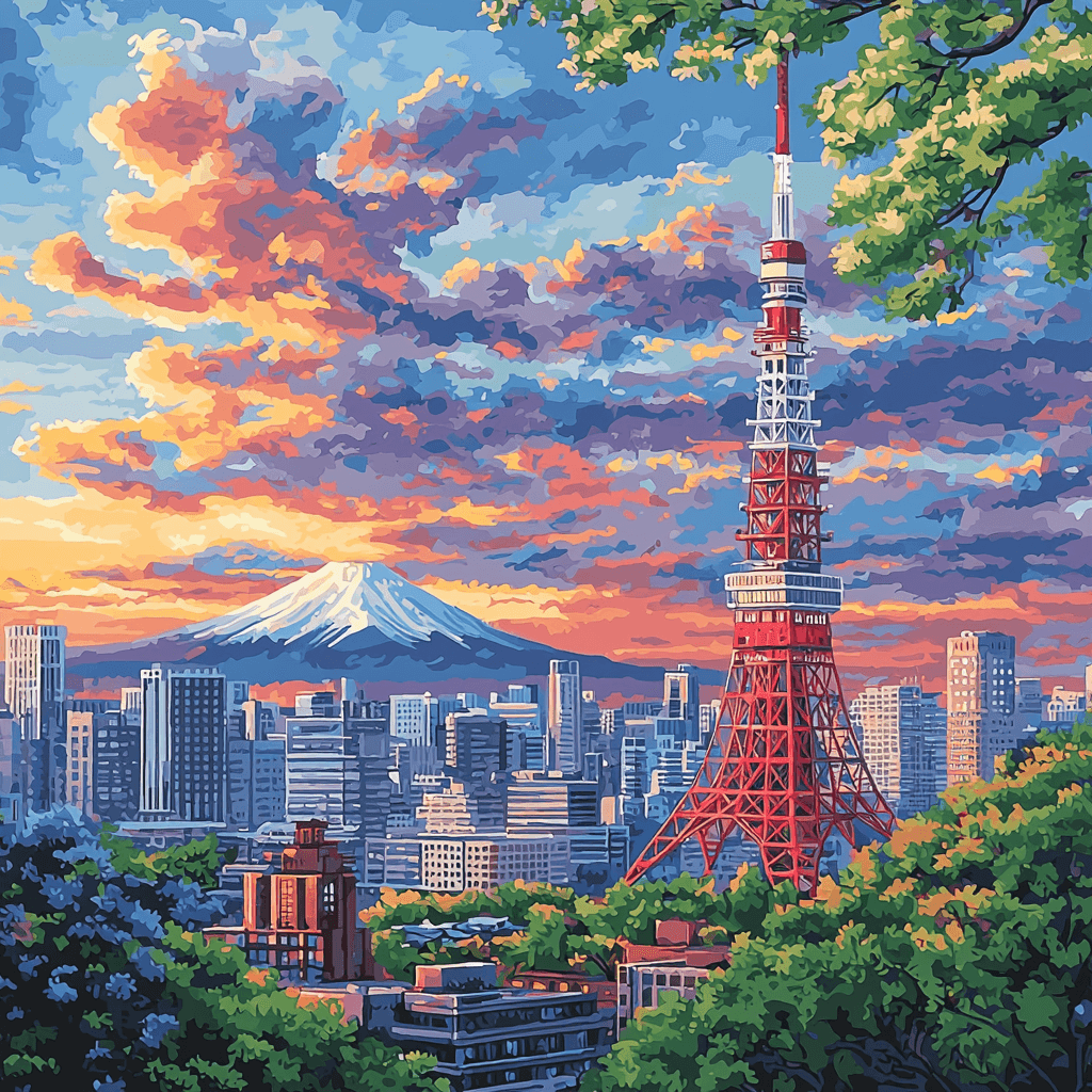 Tokyo Tower Paint By Numbers