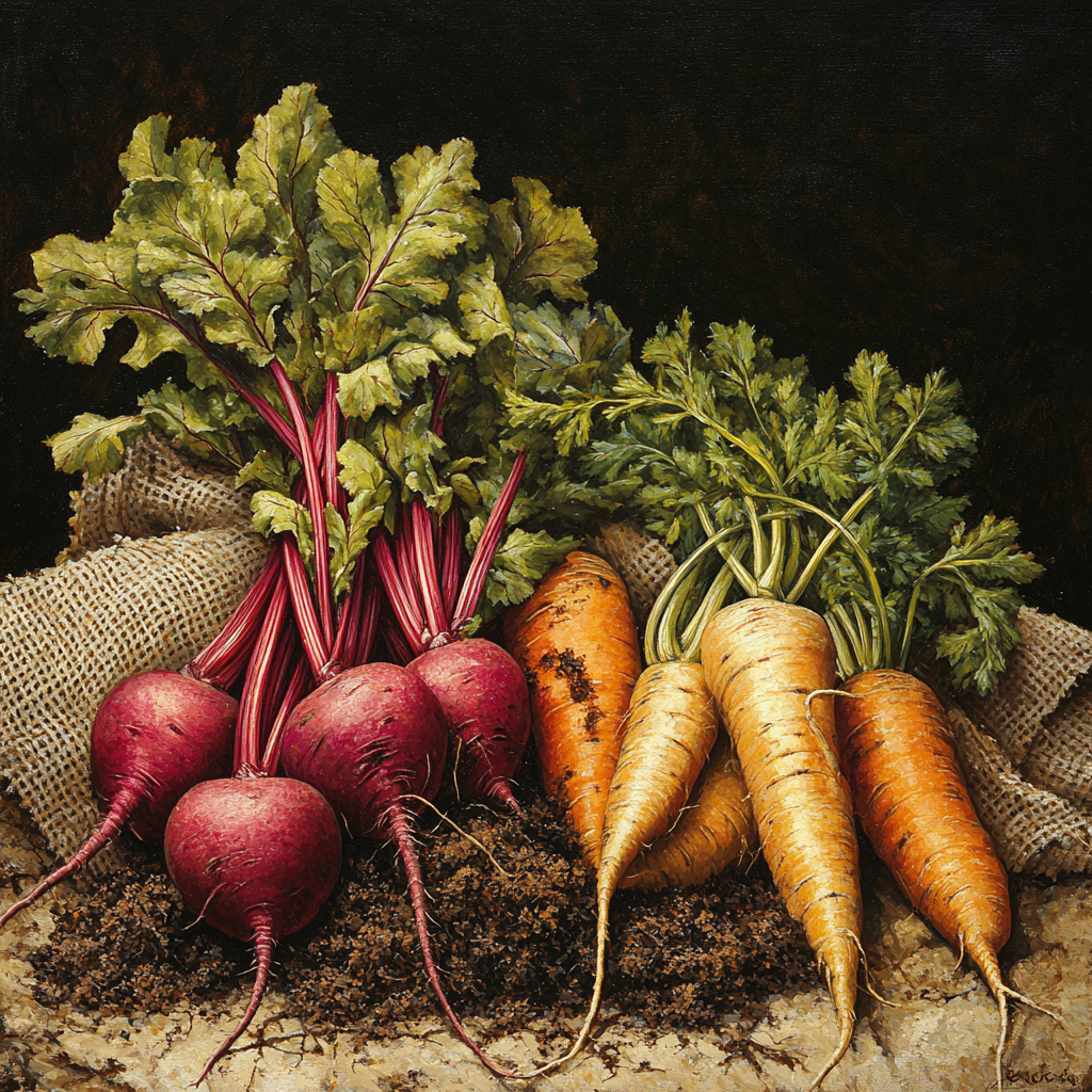 Caravaggio Inspired Autumn Root Harvest Paint by numbers art