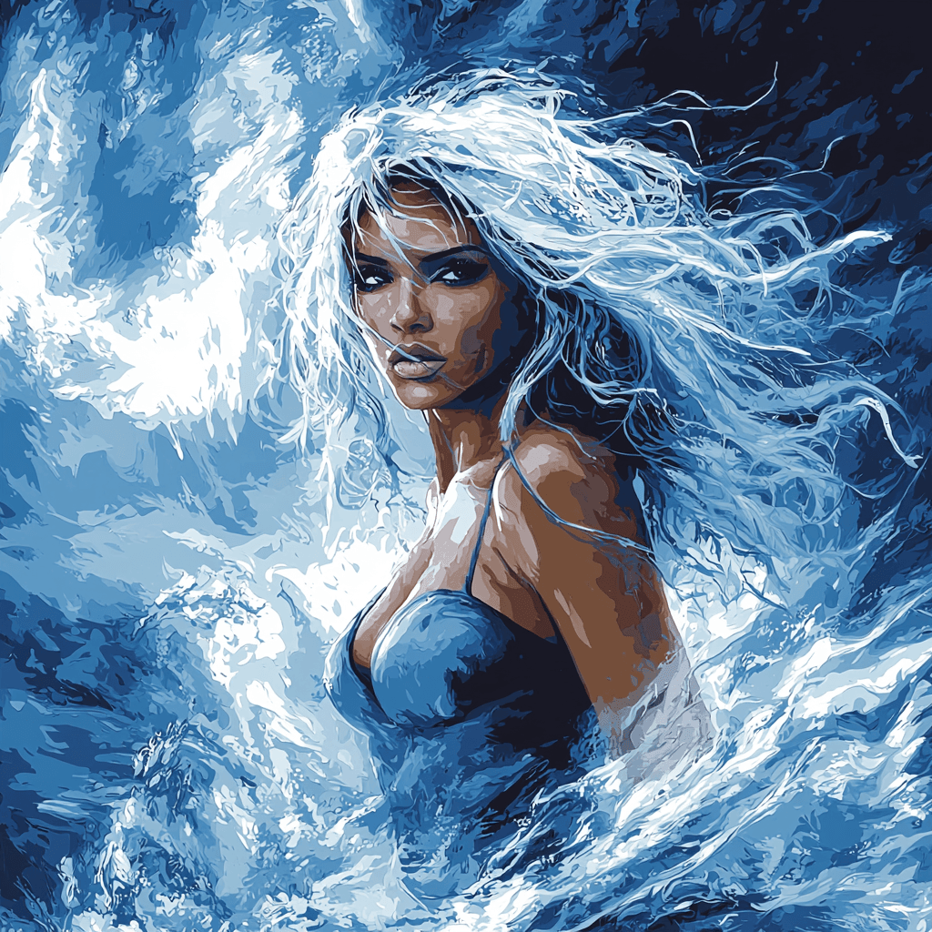 Halle Berry: The Graceful Force Of Storm Number Painting