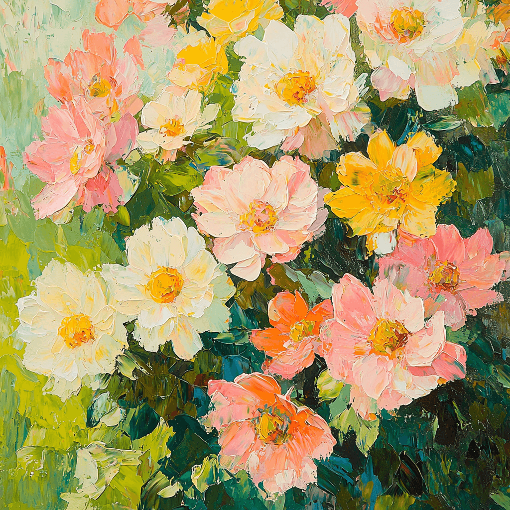 Claude Monet Inspired Dancing Flowers Of Spring DIY Paint By Numbers