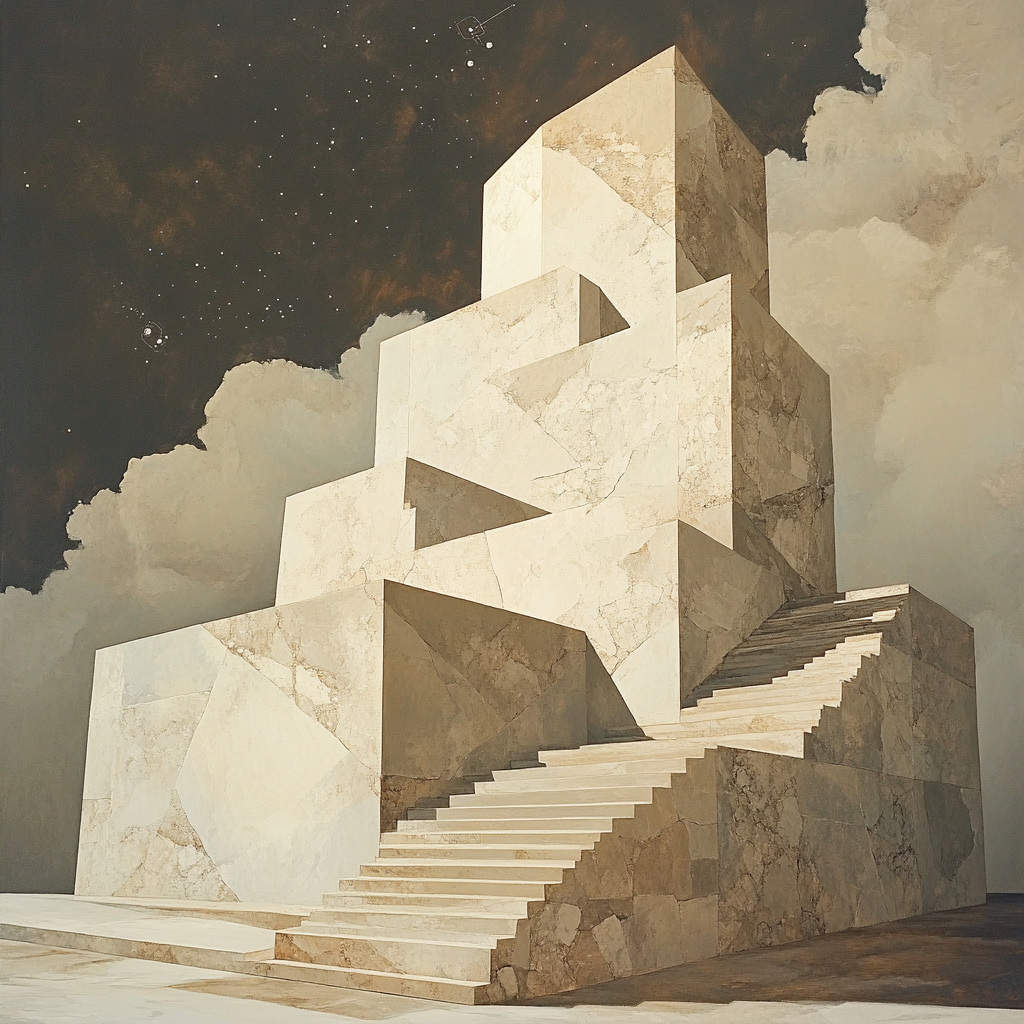 Michelangelo Inspired Astral Monoliths paint by numbers