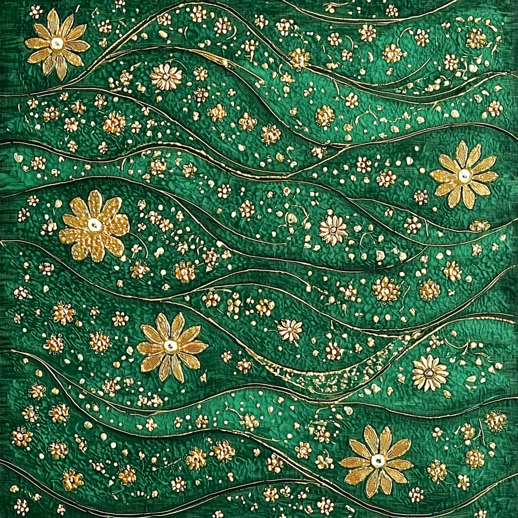 Nandalal Bose Inspired Emerald Waves Of Heritage Paint By Numbers Kits