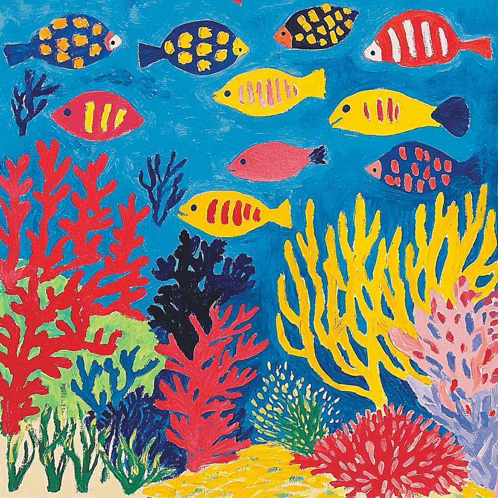 Henri Matisse Inspired Beneath The Ocean Numbered Painting Kits