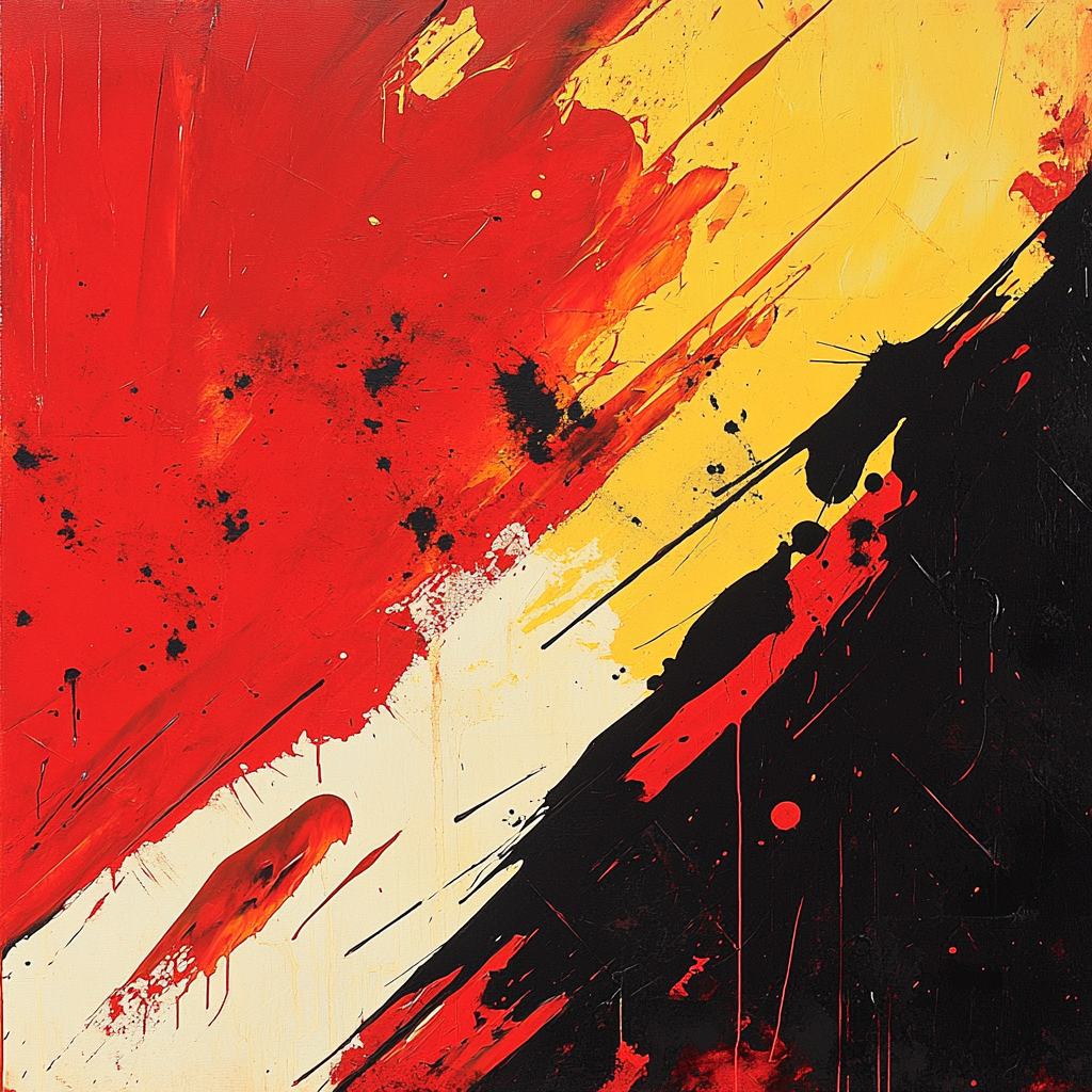 Jackson Pollock Inspired Electric Field Of Color paint by numbers