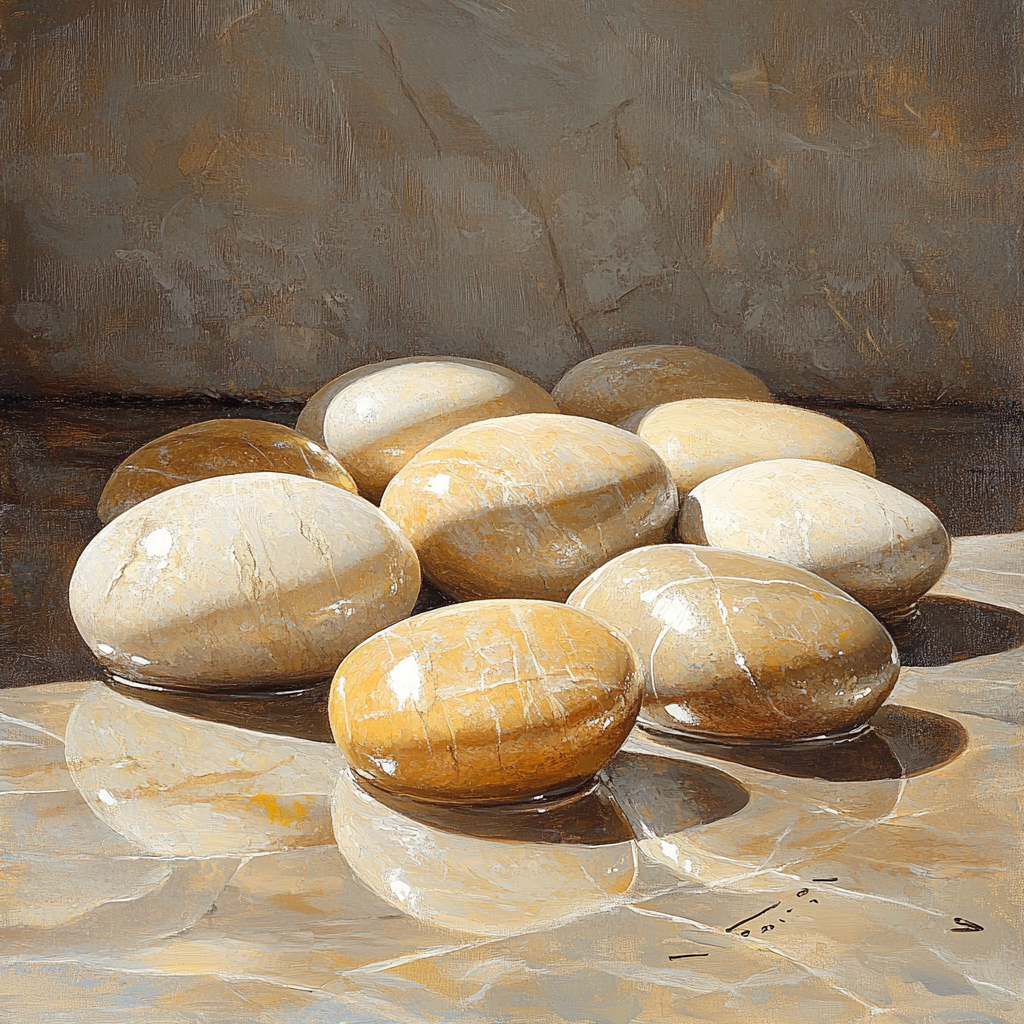 Caravaggio Inspired River Stone Composition Painting by numbers kit