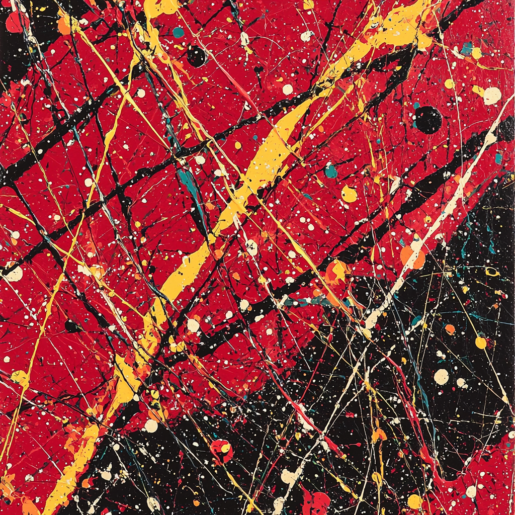 Jackson Pollock Inspired Melodic Chaos Paint By Number