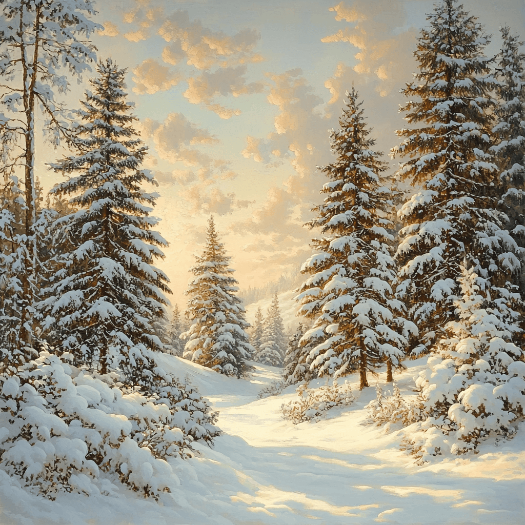 Caspar David Friedrich Inspired Winter Forest Retreat Paint By Numbers