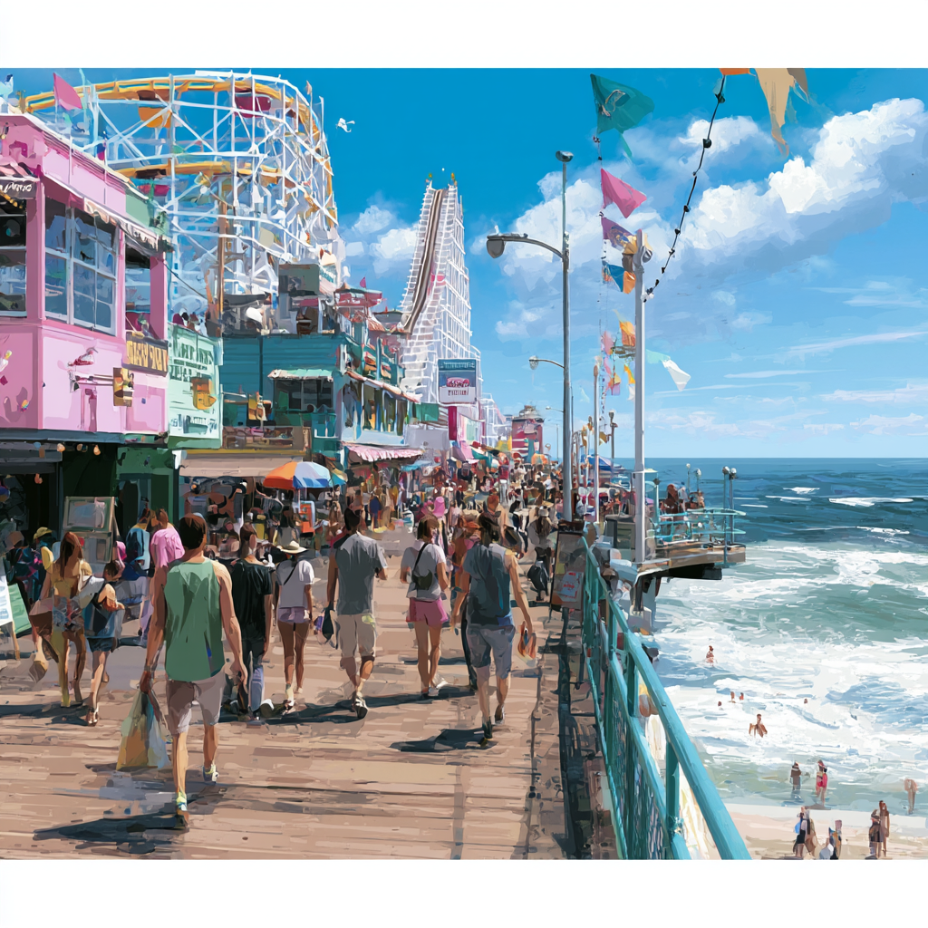 Santa Cruz Beach Boardwalk Paint By Number