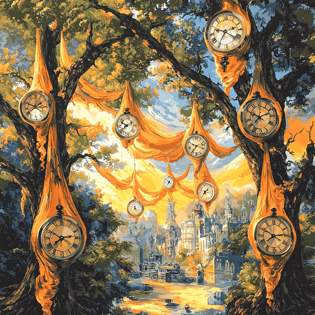 Salvador Dalí Inspired Timeless Timepieces Paint By Numbers Kits