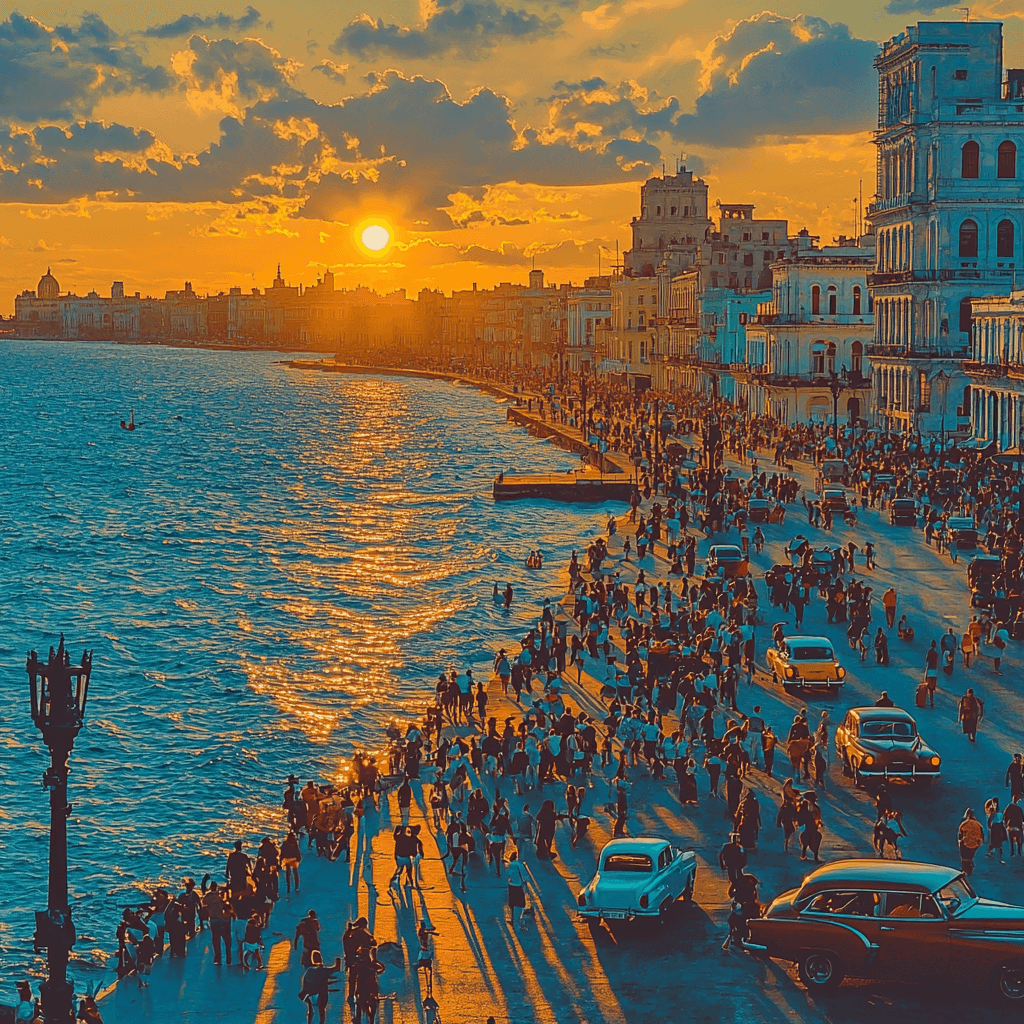 Havana's Malecón - Havana Paint By Color