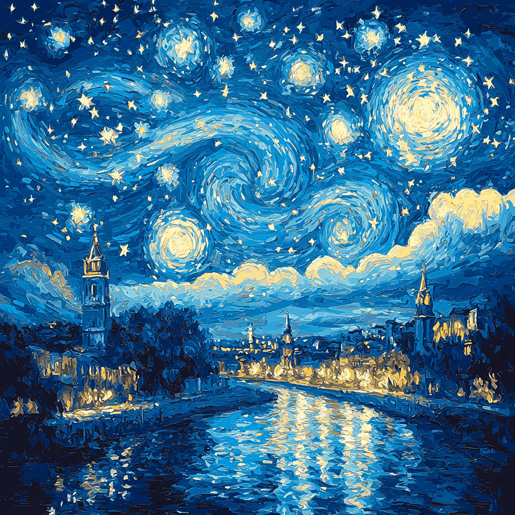 Vincent Van Gogh Inspired Nightfall Dreams Number Painting