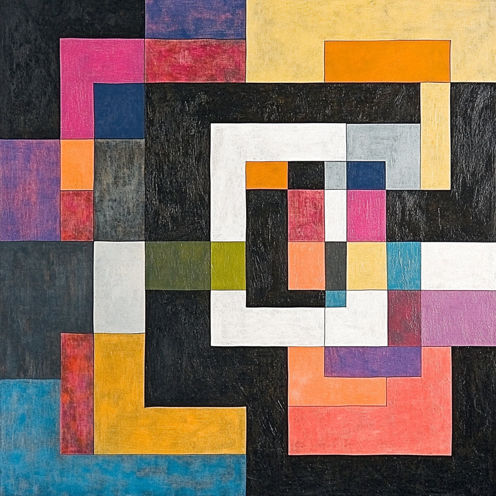 Kazimir Malevich Inspired Rhythmic Balance DIY paint by numbers