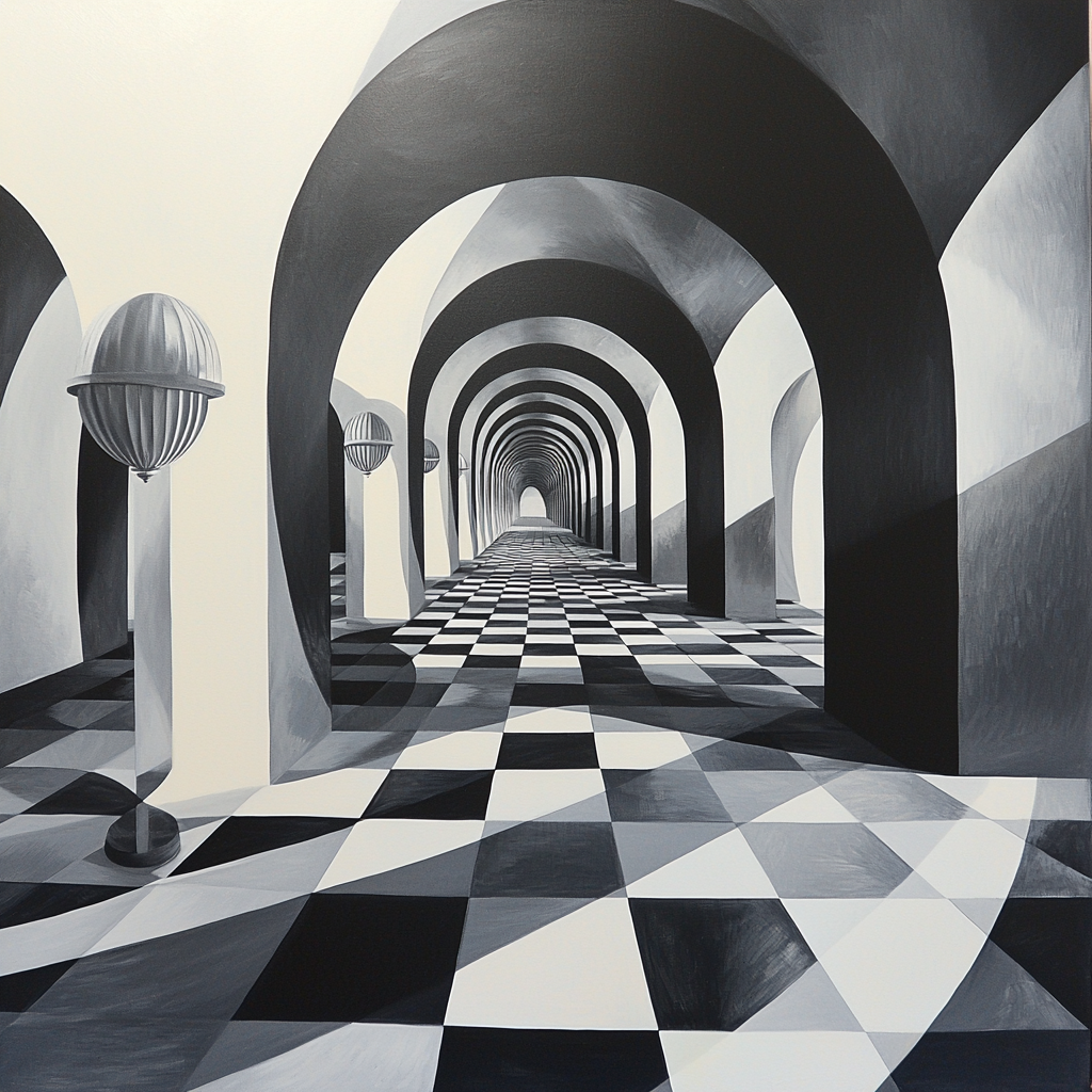 M.C. Escher Inspired Eternal Perspectives Numbered Painting Kits