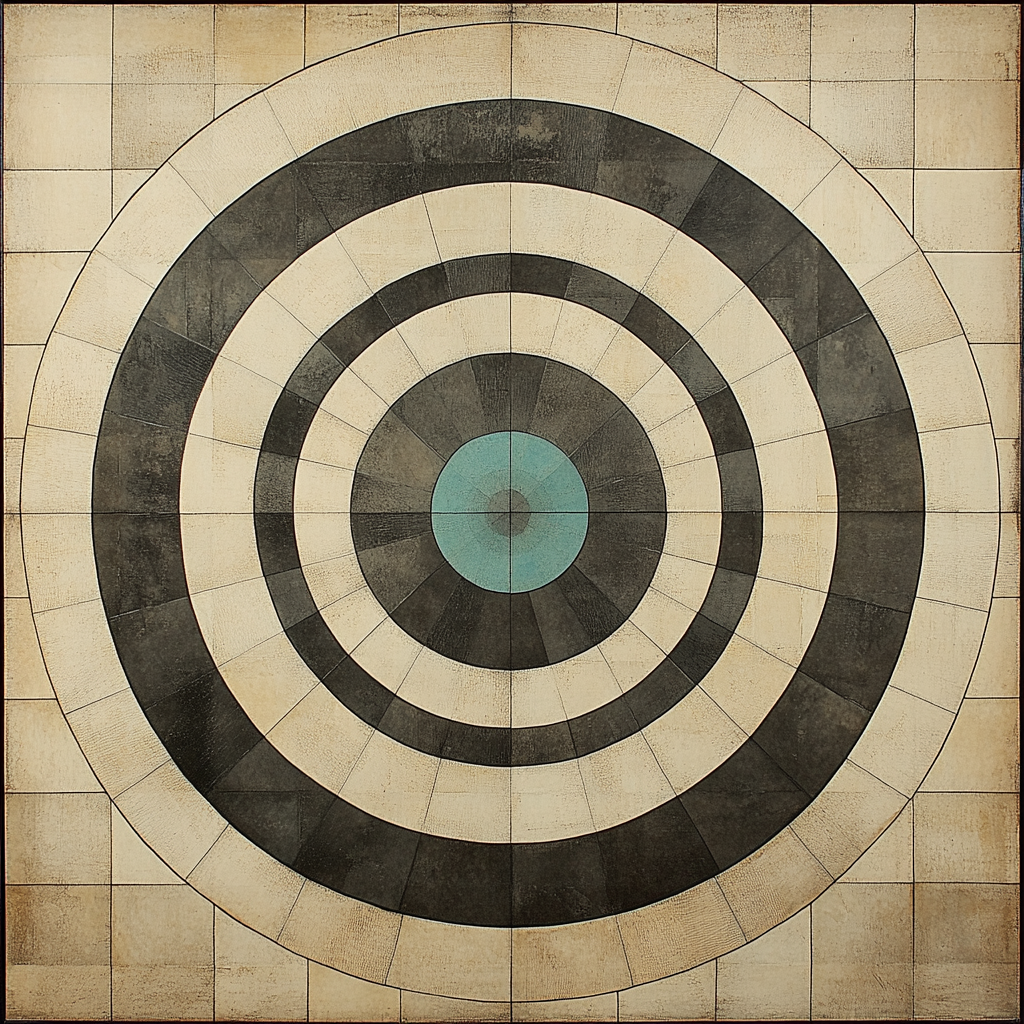 M.C. Escher Inspired Polar Grid Of Vanishing Points paint by color