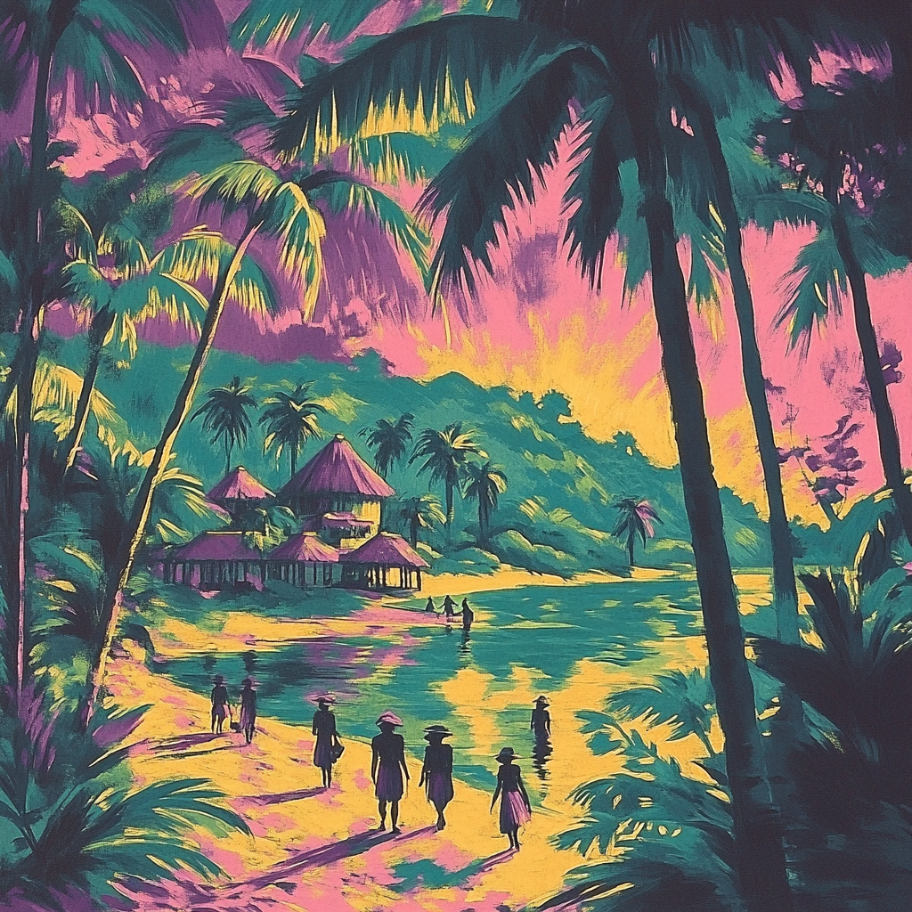 Gauguin Inspired Tropical Expedition Paint by numbers art