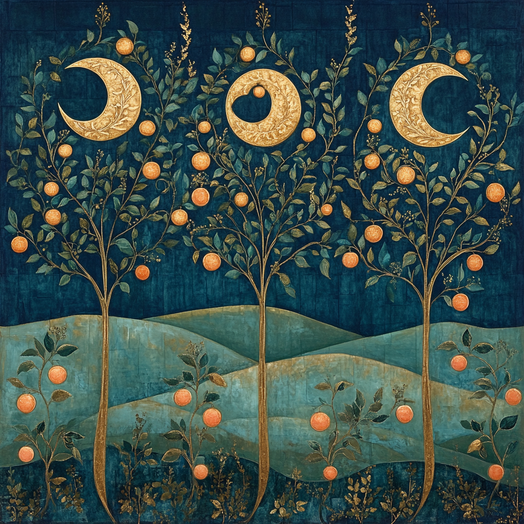 Gustav Klimt Inspired Eclipsed Orchard DIY paint by numbers