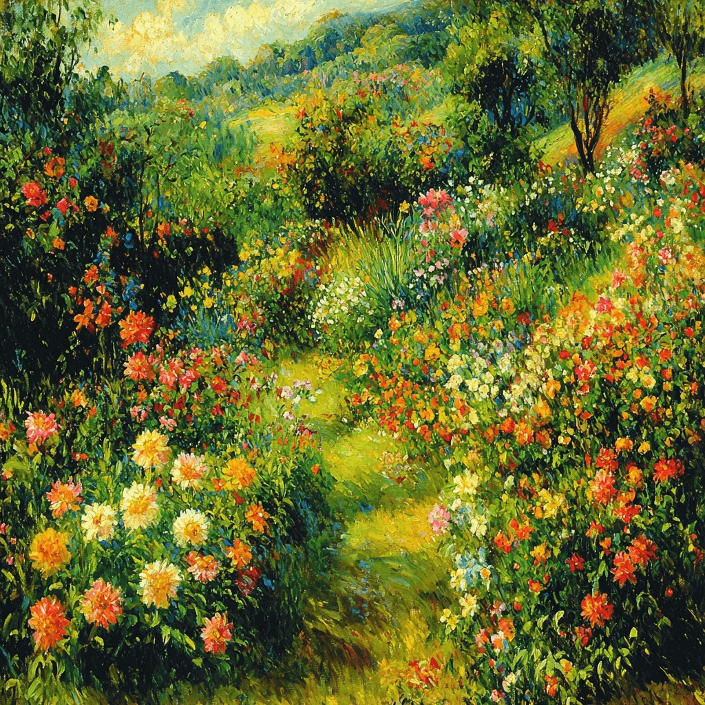 Pierre-Auguste Renoir Inspired Vintage Garden Paint By Numbers Kits