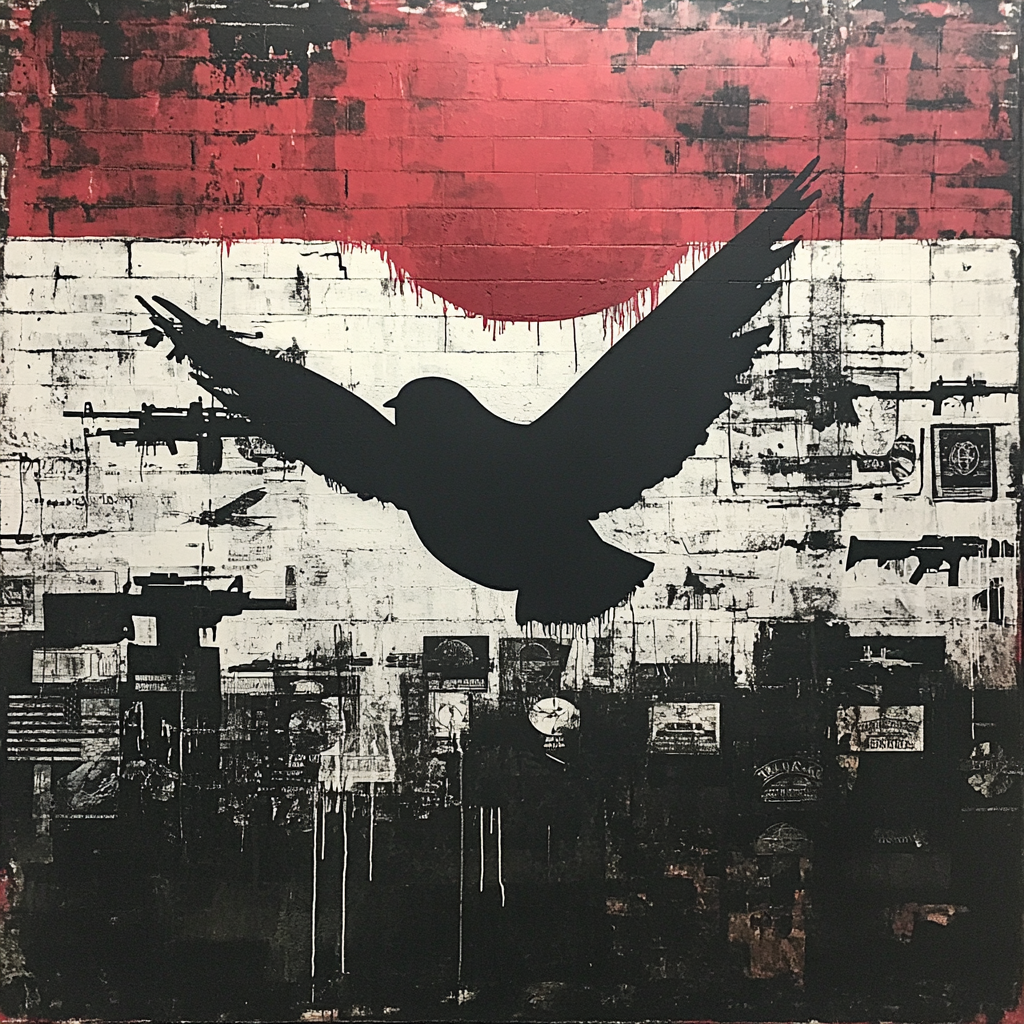 Banksy Inspired Peace Void DIY paint by numbers